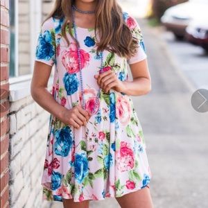 Large Floral Swing Dress